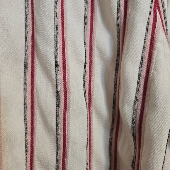 Express Women's Size 6R Ivory With Stripes High Rise Cropped Culottes - Picture 7 of 11